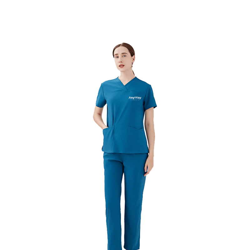 ANYWAY Women's Scrub Set – Stylish & Functional Workwear 02