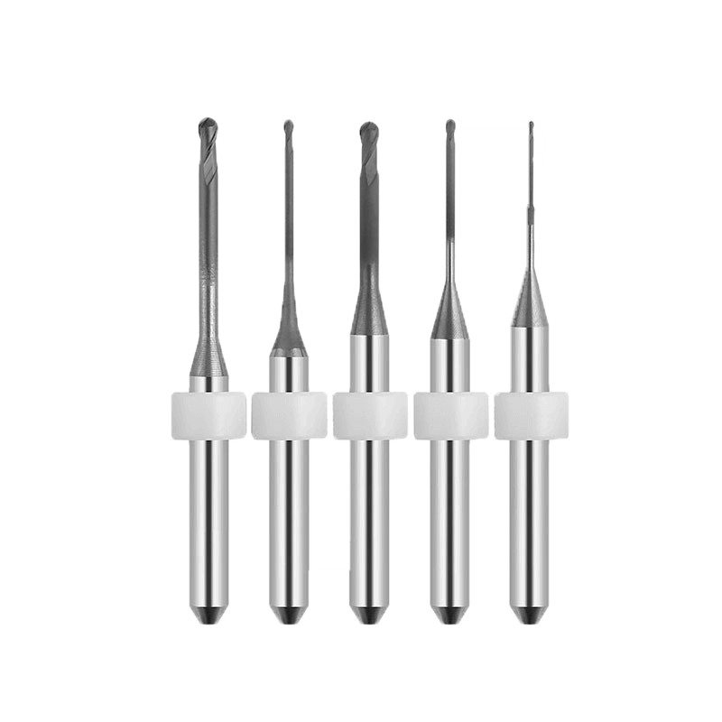 Aidite-Compatible DC Zirconia Milling Burs – 5 Sizes, 4 mm Shank | AnyWay Dental